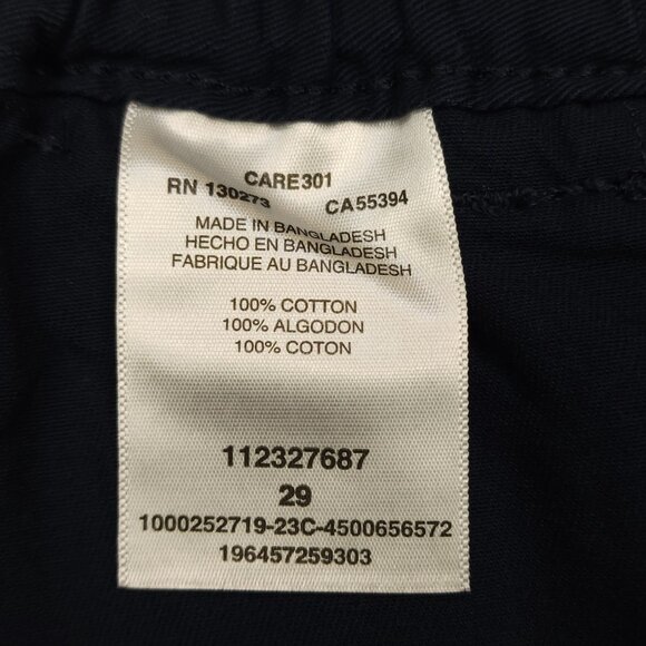 Lee Mens River Navy Cargo Shorts Size 29 100% Cotton LIghtweight - Picture 7 of 12